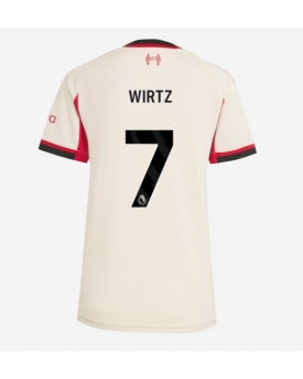 Liverpool Florian Wirtz #7 Maglia Gara Trasferta Repliche 2025-26 Donna Maniche Corte